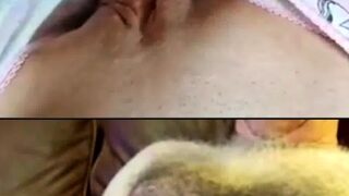 Horny old man couldn’t take young wet pussy for long