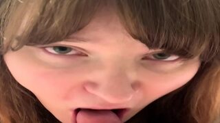 Hot Brunette Girlfriend POV Blowjob