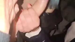 Slut fucked outdoor in the streets and get two load of cum l