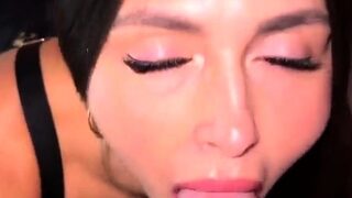 Tit fucked busty brunette blowjob babe sexy pov action