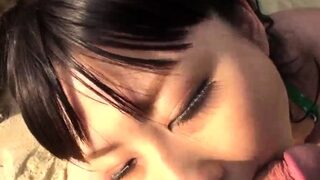 Fantastic Japanese doll Megumi Haruka lets you suck off her