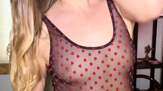 Small titted babe toys her pussy on webcam
