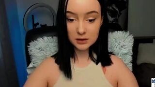 Webcam amateur Sexy teen touching her big tit